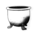 vaso in cotto: h 41 cm diametro 35 cm